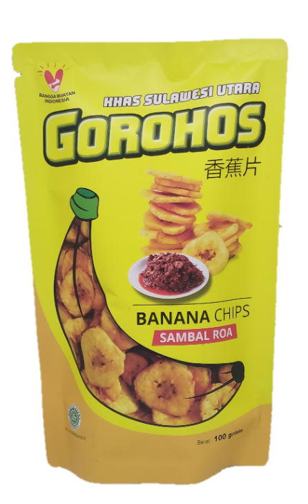 keripik Pisang Gorohos Rasa SAMBAL roa